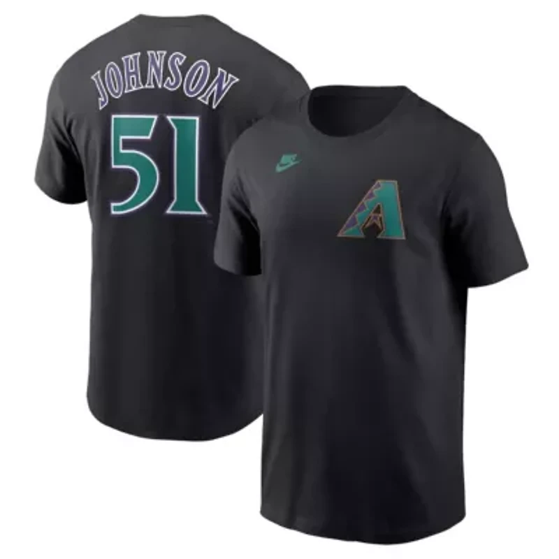 MLB Nike Randy Johnson Arizona Diamondbacks Fuse Name & Number T-Shirt
