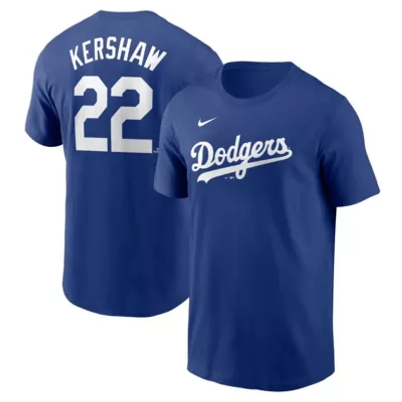 MLB Nike Clayton Kershaw Los Angeles Dodgers Fuse Name & Number T-Shirt