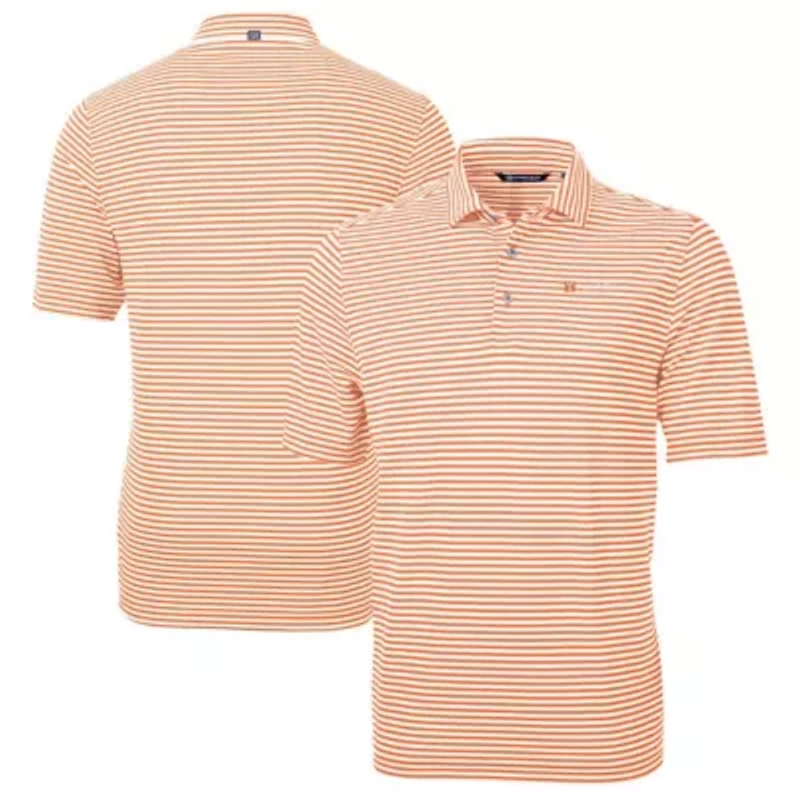 NCAA Tennessee Volunteers Alumni Logo Virtue Eco Pique Stripe Recycled Polo