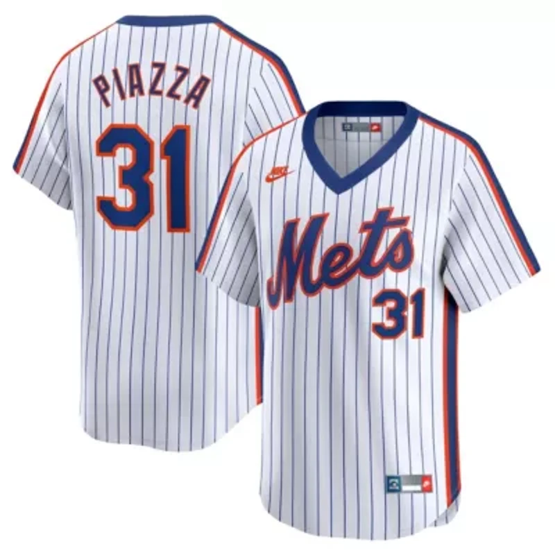 MLB Nike Mike Piazza New York Mets Throwback Cooperstown Limited Jersey