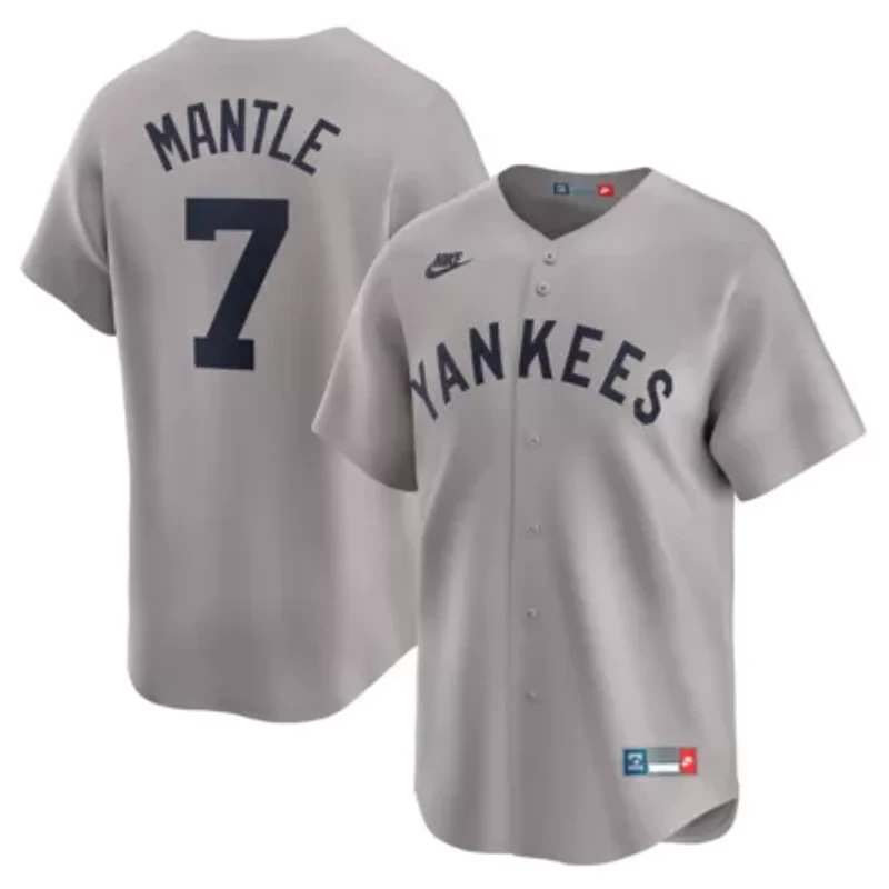 MLB Nike Mickey Mantle New York Yankees Throwback Cooperstown Collection Limited Jersey