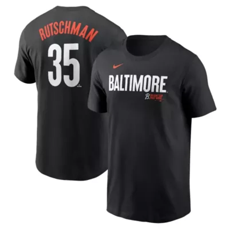 MLB Nike Adley Rutschman Baltimore Orioles City Connect Fuse Name & Number T-Shirt