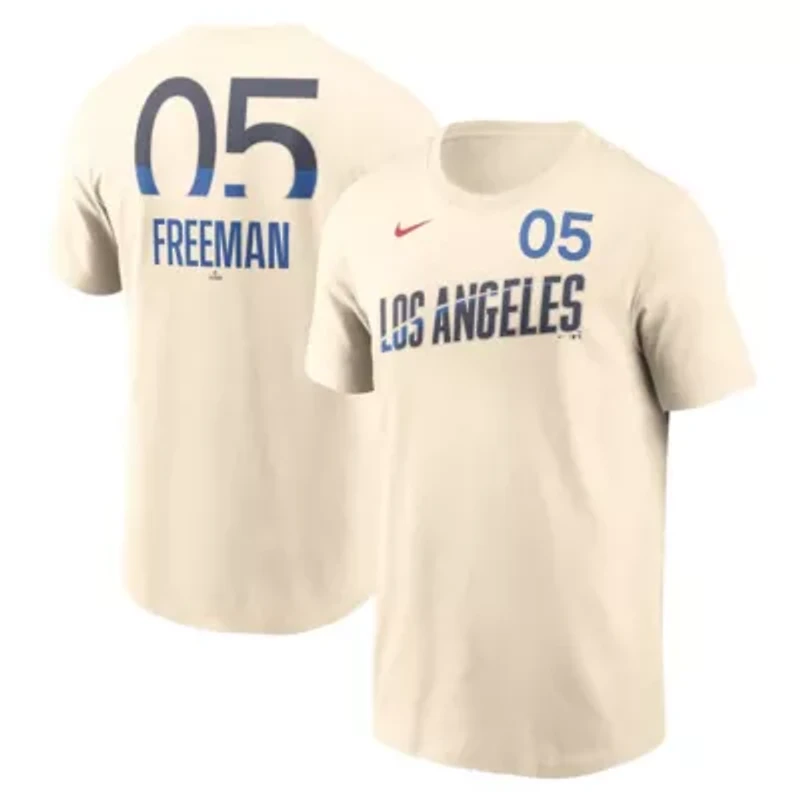 MLB Nike Freddie Freeman Los Angeles Dodgers 2024 City Connect Fuse Name & Number T-Shirt