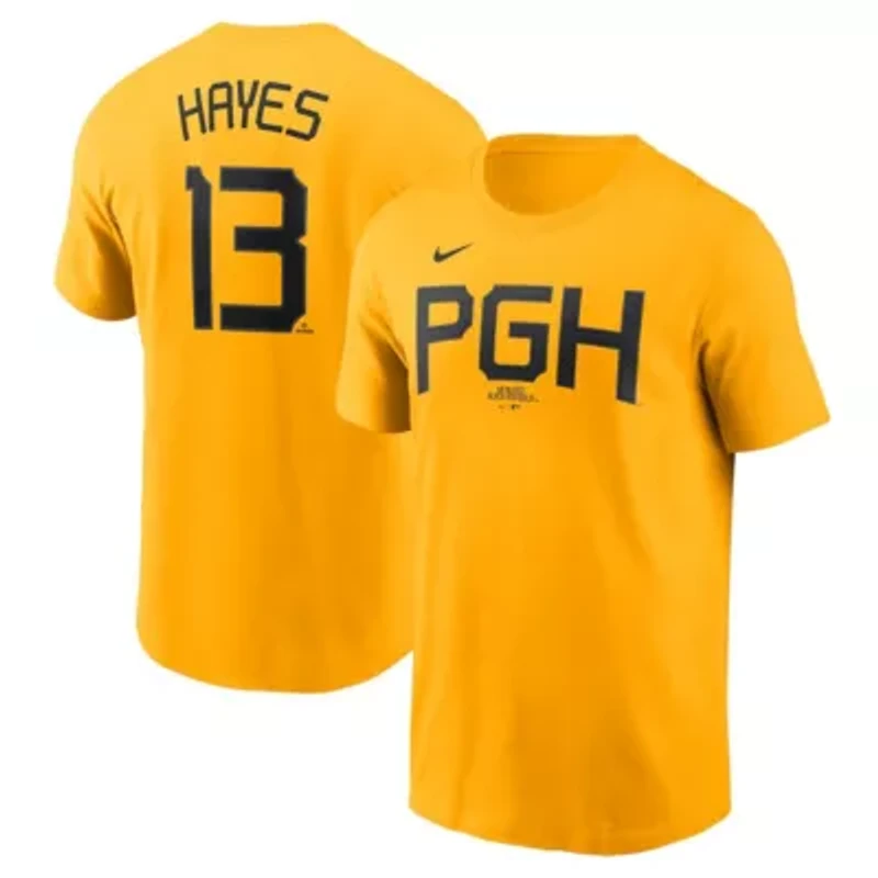 MLB Nike Ke'Bryan Hayes Pittsburgh Pirates Fuse City Connect Name & Number T-Shirt