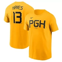 MLB Nike Ke'Bryan Hayes Pittsburgh Pirates Fuse City Connect Name & Number T-Shirt