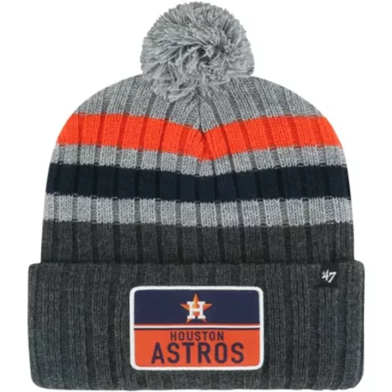 MLB Houston Astros Stack Cuffed Knit Hat with Pom