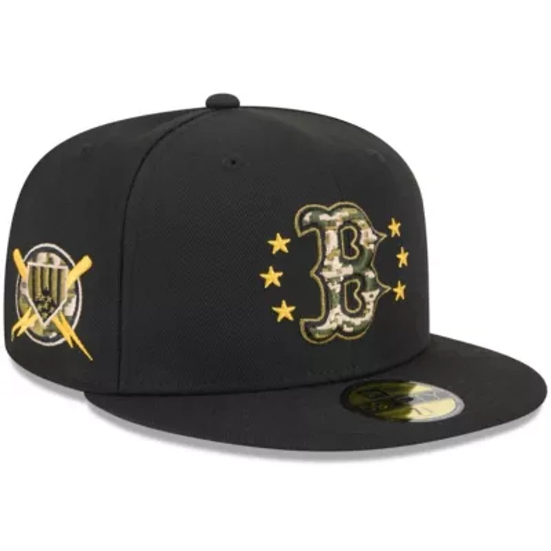 Boston Red Sox MLB 2024 Armed Forces Day On-Field 59FIFTY Fitted Hat