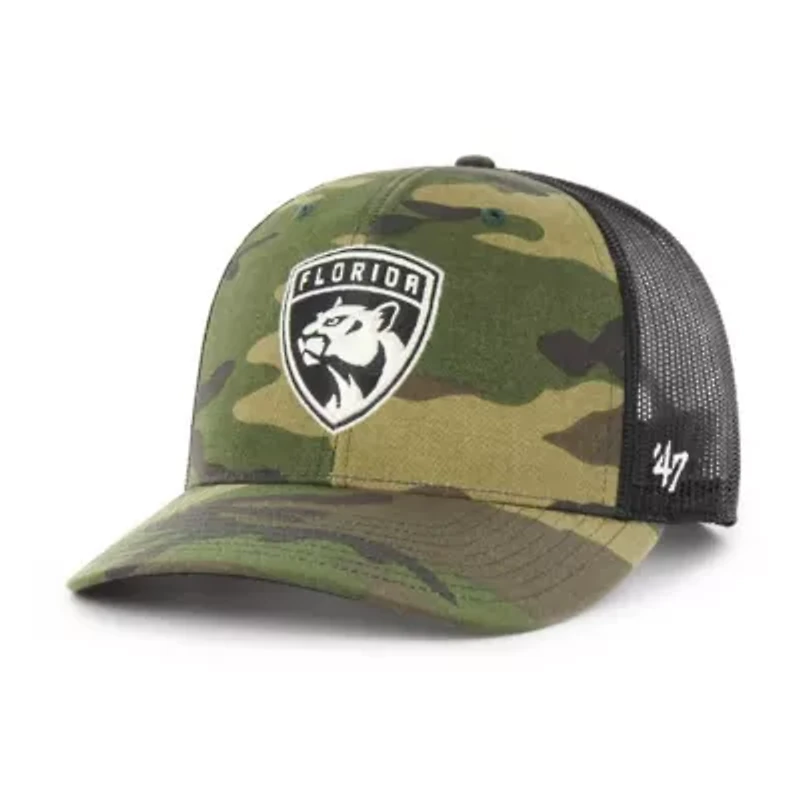 NHL Camo/Black Florida Panthers Trucker Adjustable Hat
