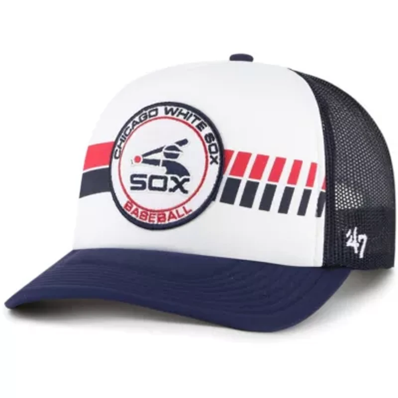 Chicago White Sox MLB White/Navy Chicago Sox Cooperstown Collection Wax Pack Express Trucker Adjustable Hat