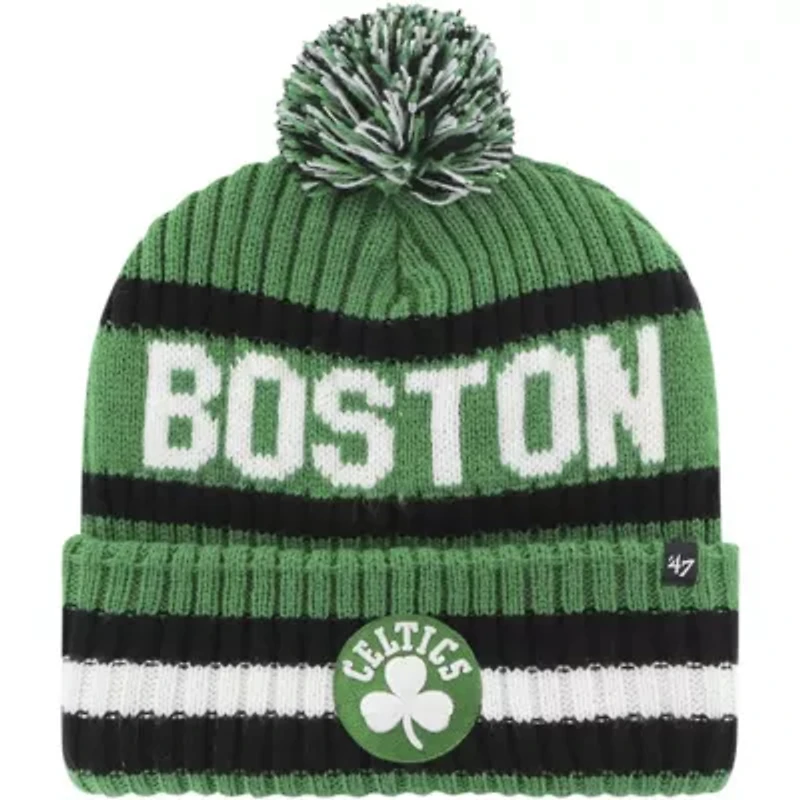 NBA Kelly Boston Celtics Bering Cuffed Knit Hat with Pom