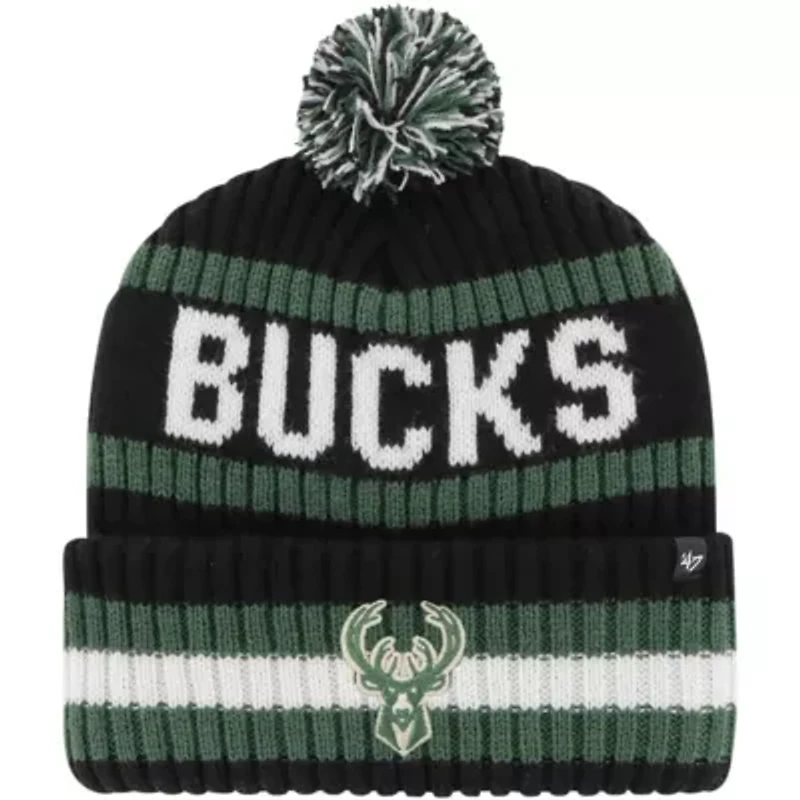 NBA Milwaukee Bucks Bering Cuffed Knit Hat with Pom
