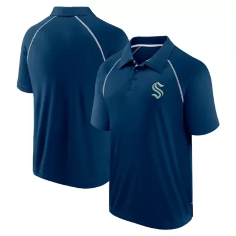 NHL Fanatics Seattle Kraken Raglan Strong Alone Polo
