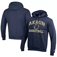 NCAA Akron Zips Icon Logo Basketball Eco Powerblend Pullover Hoodie