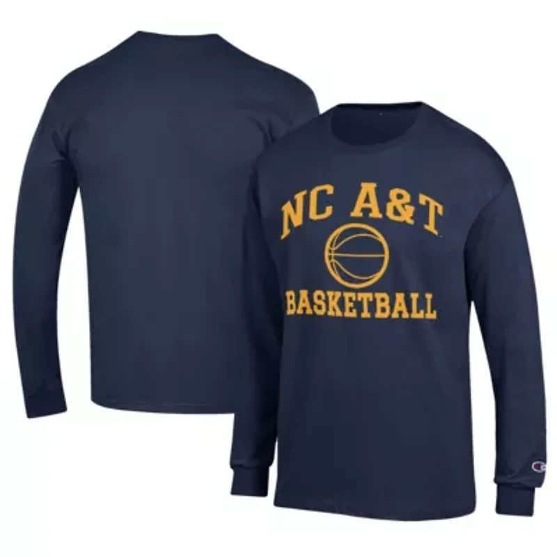 NC A&T Aggies NCAA North Carolina Icon Logo Basketball Jersey Long Sleeve T-Shirt