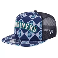 MLB Seattle Mariners Seeing Diamonds A-Frame Trucker 9FIFTY Snapback Hat
