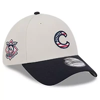MLB Khaki/Black Chicago Cubs 2024 Fourth of July 39THIRTY Flex Hat