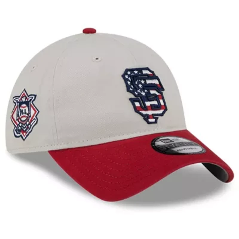MLB Khaki/Red San Francisco Giants 2024 Fourth of July 9TWENTY Adjustable Hat