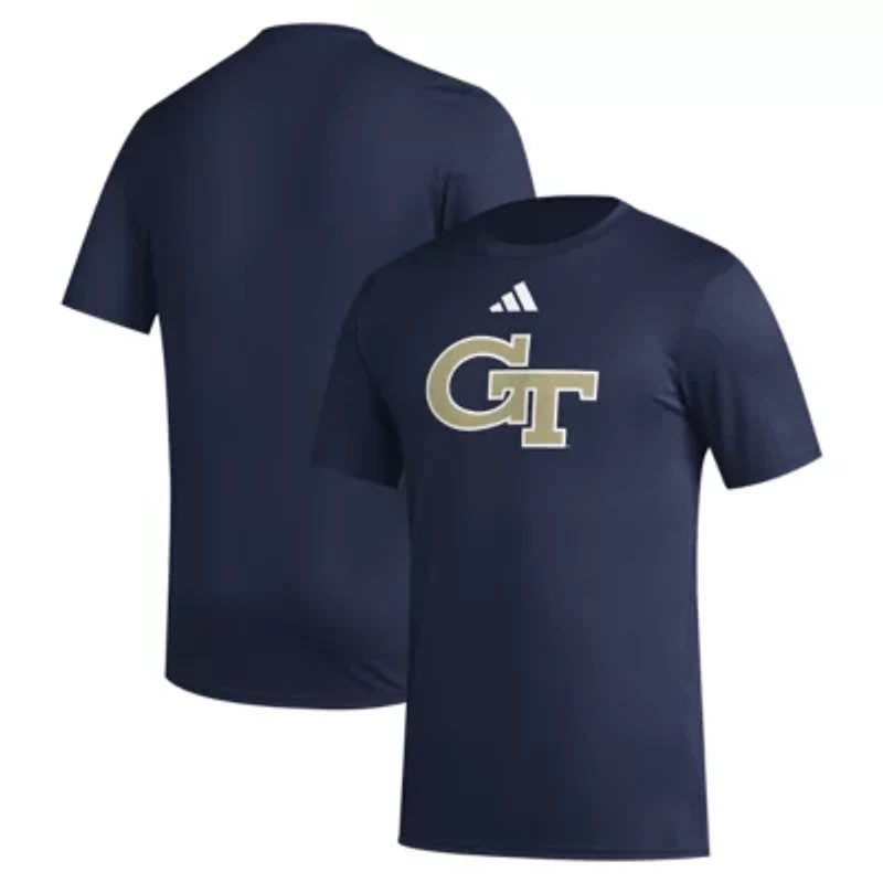 Georgia Tech Yellow Jackets NCAA Primary Locker Logo Pre-Game AEROREADY T-Shirt