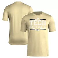 Georgia Tech Yellow Jackets NCAA Locker Football Pre-Game AEROREADY T-Shirt