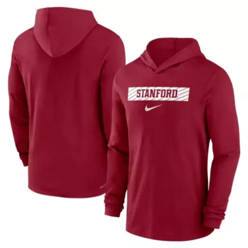 Stanford Cardinal NCAA Nike 2024 Sideline Hoodie Performance Long Sleeve T-Shirt