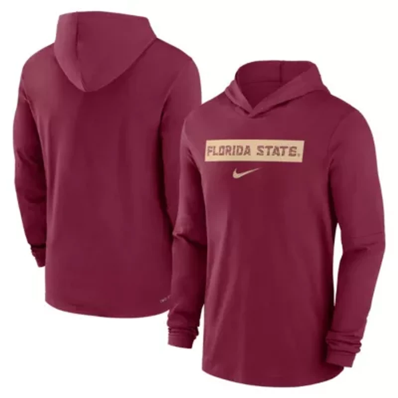 NCAA Nike Florida State Seminoles 2024 Sideline Hoodie Performance Long Sleeve T-Shirt