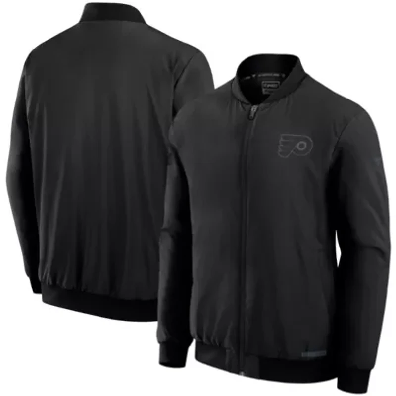NHL Fanatics Philadelphia Flyers Authentic Pro Road Full-Zip Bomber Jacket
