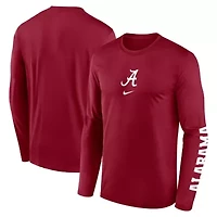 Alabama Crimson Tide NCAA Nike Primetime Two-Hit Legend Dri-FIT Long Sleeve T-Shirt