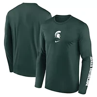 NCAA Nike Michigan State Spartans Primetime Two-Hit Legend Dri-FIT Long Sleeve T-Shirt