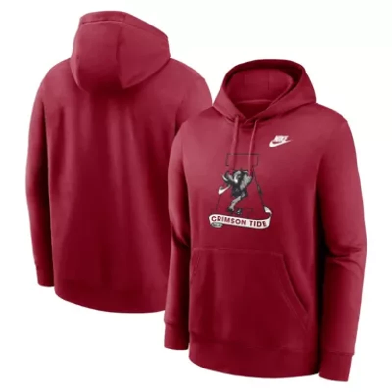 Alabama Crimson Tide NCAA Nike Legacy Logo Club Fleece Pullover Hoodie