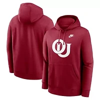 NCAA Nike Oklahoma Sooners Legacy Logo Club Fleece Pullover Hoodie