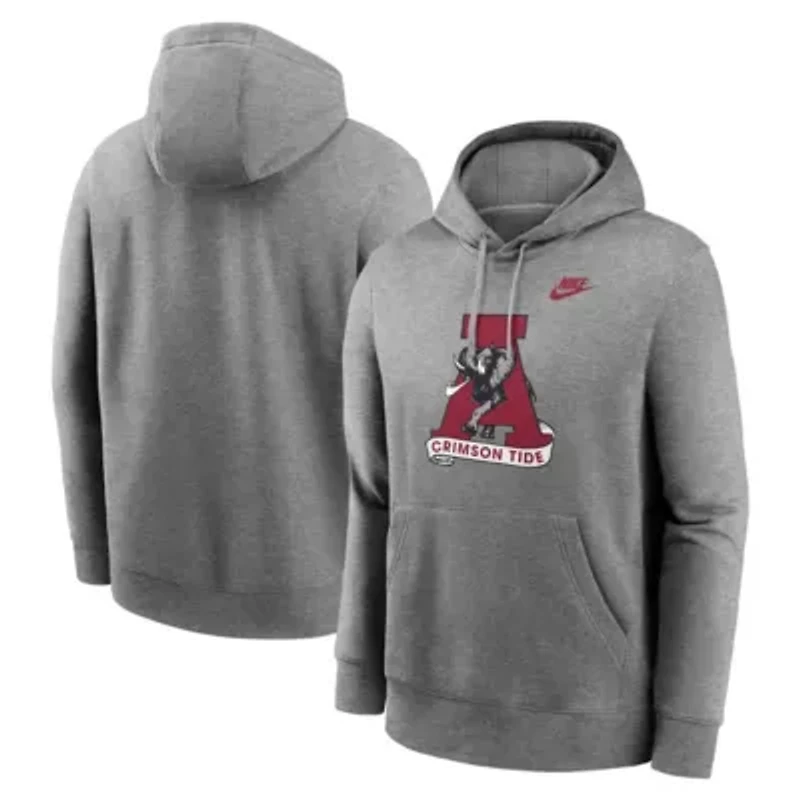 Alabama Crimson Tide NCAA Nike Legacy Logo Club Fleece Pullover Hoodie