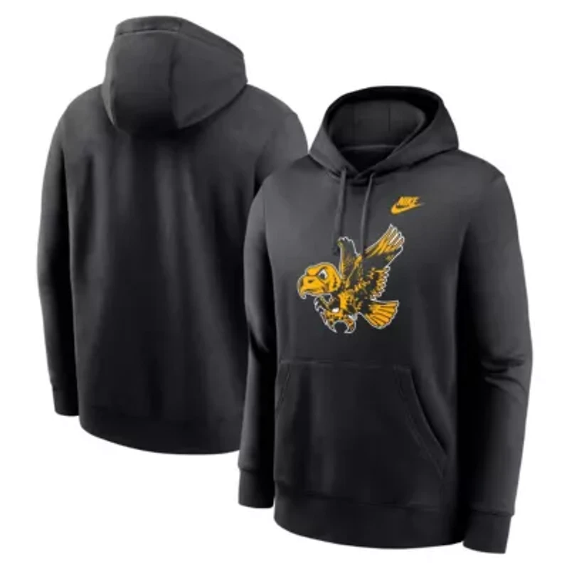NCAA Nike Iowa Hawkeyes Legacy Logo Club Fleece Pullover Hoodie