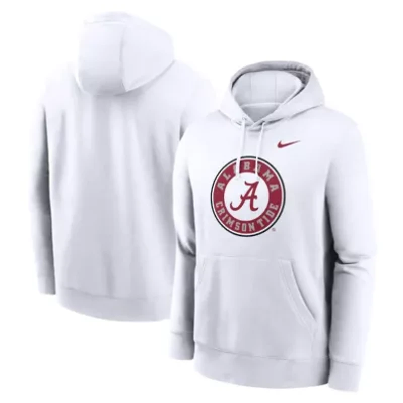 Alabama Crimson Tide NCAA Nike Primetime Alternate Logo Club Fleece Pullover Hoodie