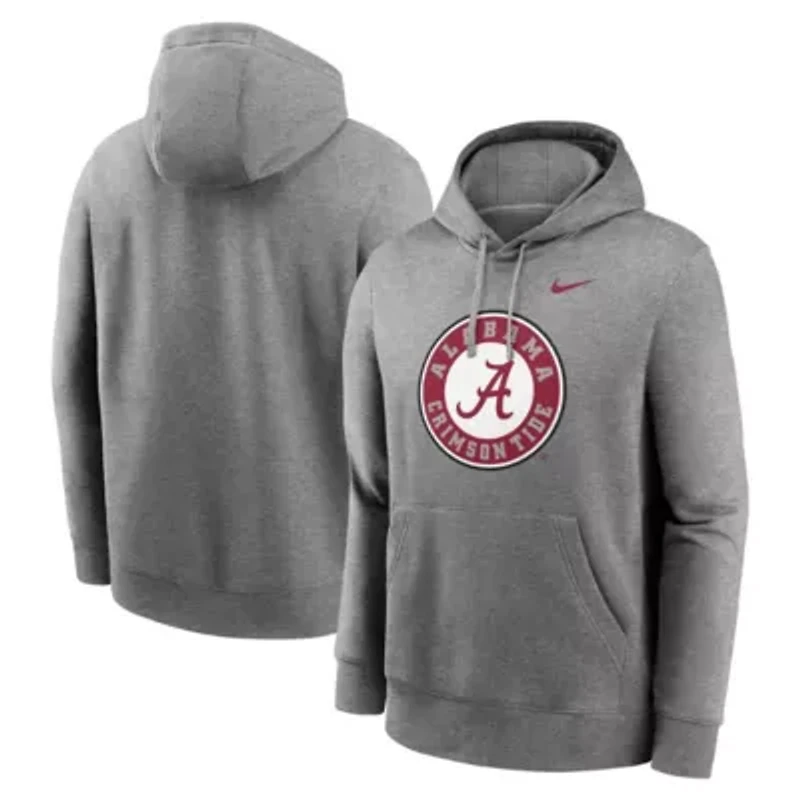 Alabama Crimson Tide NCAA Nike Primetime Alternate Logo Club Fleece Pullover Hoodie
