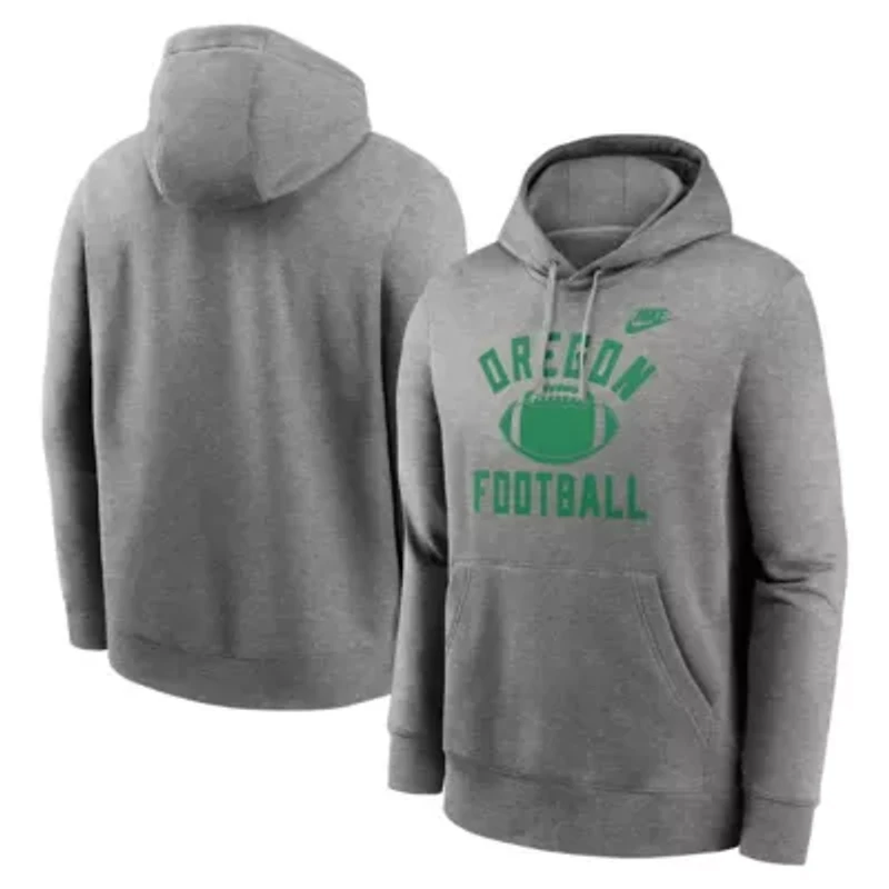 NCAA Nike Oregon Ducks Legacy Football Icon Club Fleece Pullover Hoodie