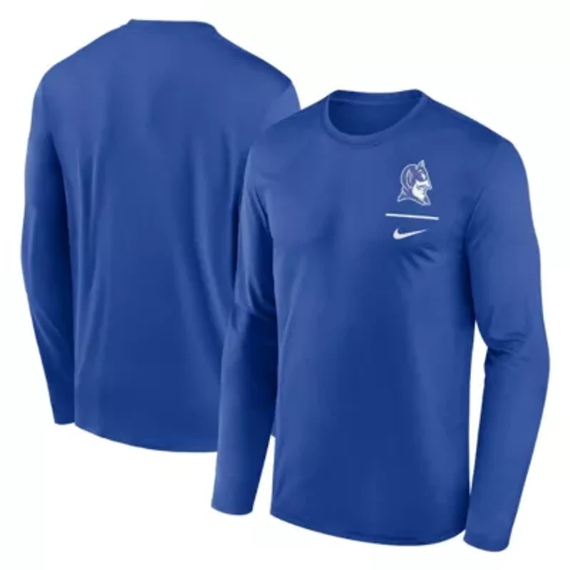 Duke Blue Devils NCAA Nike Alternate Logo Lockup Legend Performance Long Sleeve T-Shirt