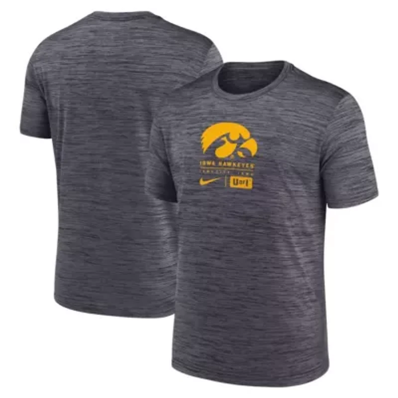 NCAA Nike Iowa Hawkeyes Campus Center Block Velocity Performance T-Shirt