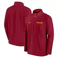 NCAA Nike USC Trojans Sideline Coaches Lightweight Quarter-Zip Jacket