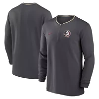 NCAA Nike Florida State Seminoles 2024 Sideline Coach Performance Half-Zip Long Sleeve Top