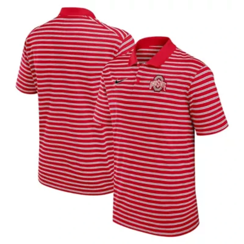 NCAA Nike Ohio State Buckeyes Primetime Victory Striped Dri-FIT Polo