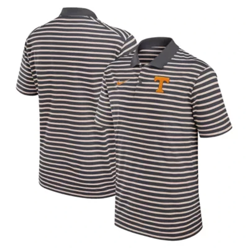NCAA Nike Anthracite/White Tennessee Volunteers Primetime Victory Striped Dri-FIT Polo
