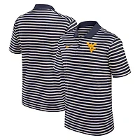 NCAA Nike West Virginia Mountaineers Primetime Victory Striped Dri-FIT Polo