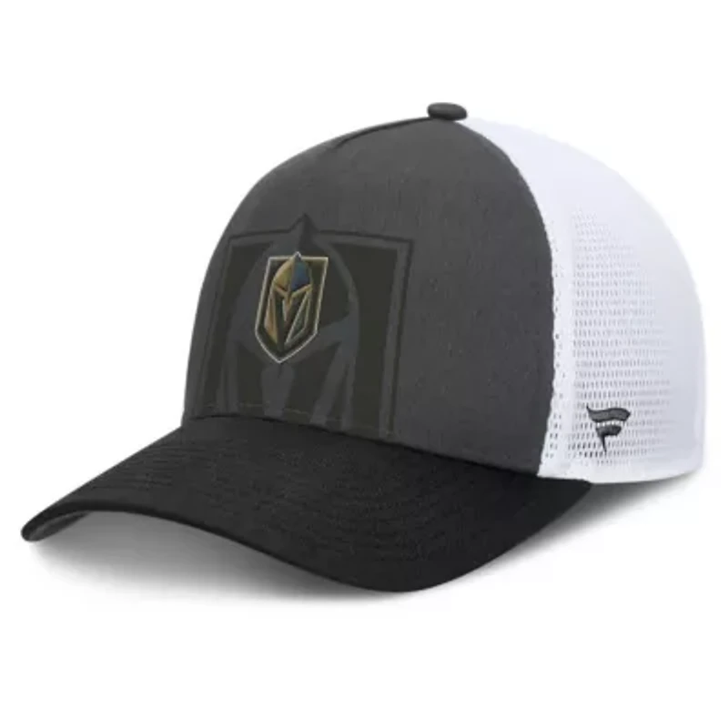 NHL Fanatics Gray/Black Vegas Golden Knights Authentic Pro A-Frame Rink Adjustable Hat
