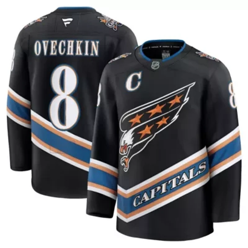 NHL Fanatics Alexander Ovechkin Washington Capitals Alternate 50th Anniversary Premium Jersey
