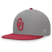 NCAA Gray/Crimson Oklahoma Sooners Rally Two-Tone Fitted Hat