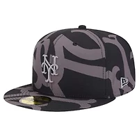 MLB New York Mets Logo Fracture 59FIFTY Fitted Hat