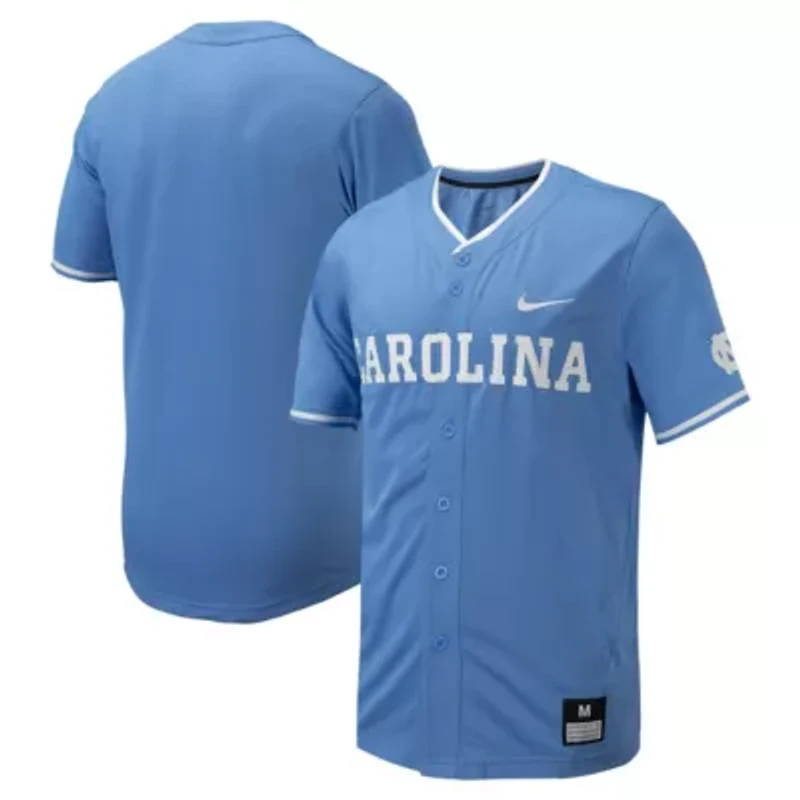 NCAA Nike Carolina North Tar Heels Replica Full-Button Baseball Jersey
