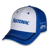 NASCAR White/Blue Chris Buescher Fastenal Uniform Adjustable Hat