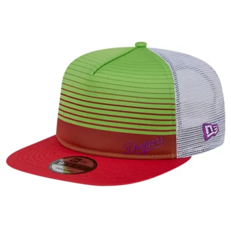 MLB Los Angeles Dodgers Neon Horizon A-Frame Trucker 9FIFTY Snapback Hat