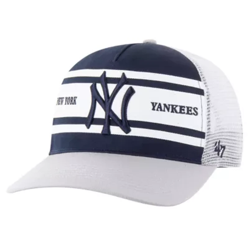 MLB New York Yankees Gridiron Super Stripe Relaxed Trucker Hitch Adjustable Hat